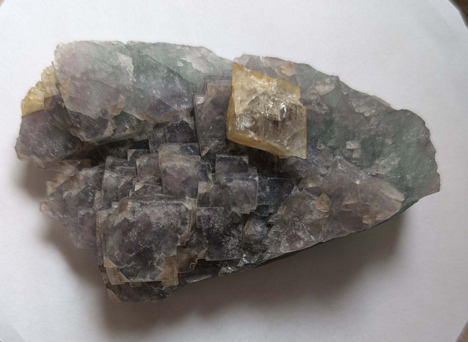 Canadian Barite on Fluorite 