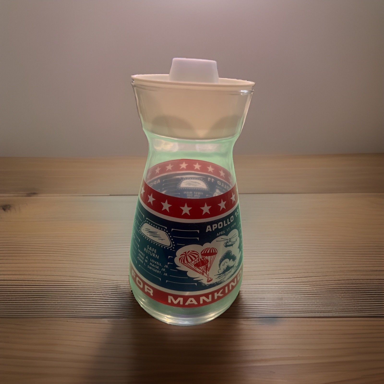 Vintage Marathon Gas NASA Apollo Space Moon Missions 1969 Glass Juice 8\
