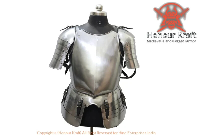 Steel Body Armor With Pauldrons For Reenactment & larp Medieval Costume Historic
