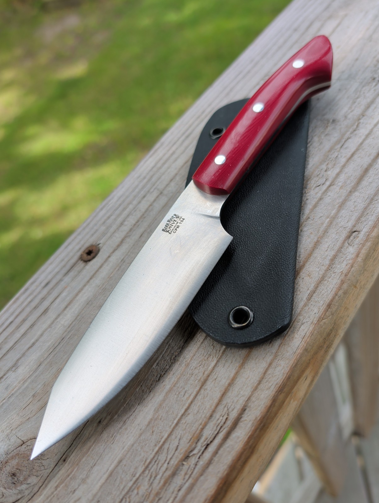 Bark River Petty-Z CPM 154 Kitchen Paring Knife Red G10 Kydex Slip Escanaba MI Bark River Petty-Z CPM 154 Kitchen Paring Knife Red G10 Kydex Slip Escanaba MI