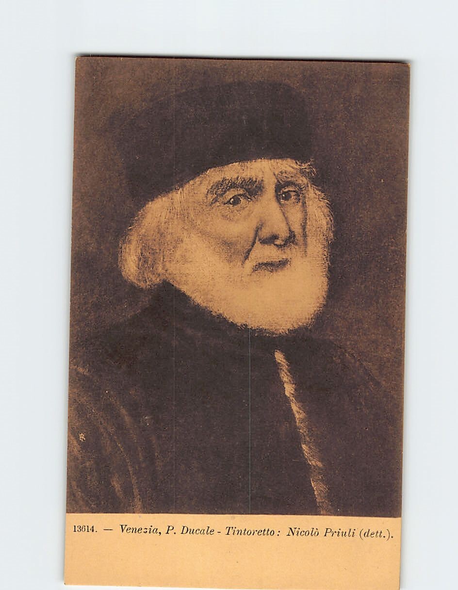Postcard Portrait of a Venetian Procurator by Tintoretto