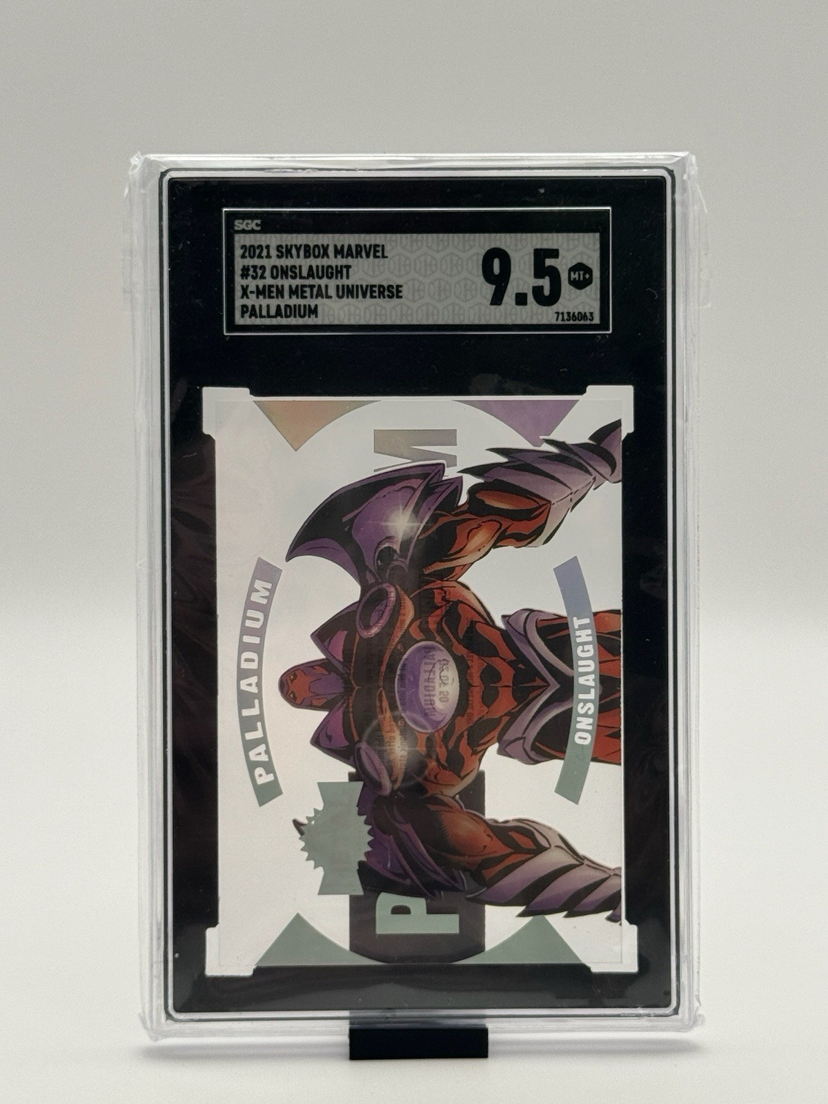 2021 Skybox Marvel X-Men Metal Universe Onslaught #32 Palladium SGC 9.5