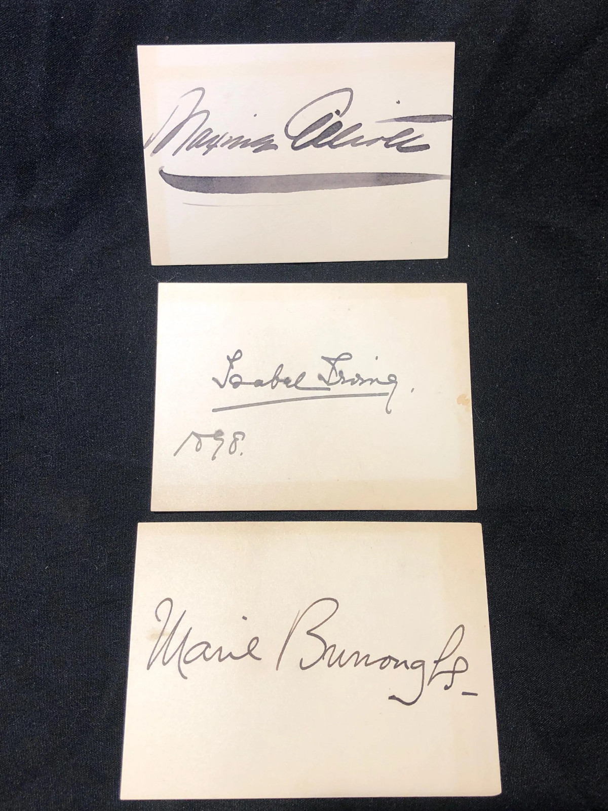 Set of 3 Legendary Victorian Actress SIGNED cards Set of 3 Legendary Victorian Actress SIGNED cards