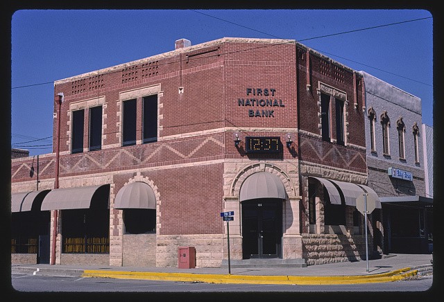 Photo:First National Bank, 7th Street & 4th Avenue, Logan, Iowa
