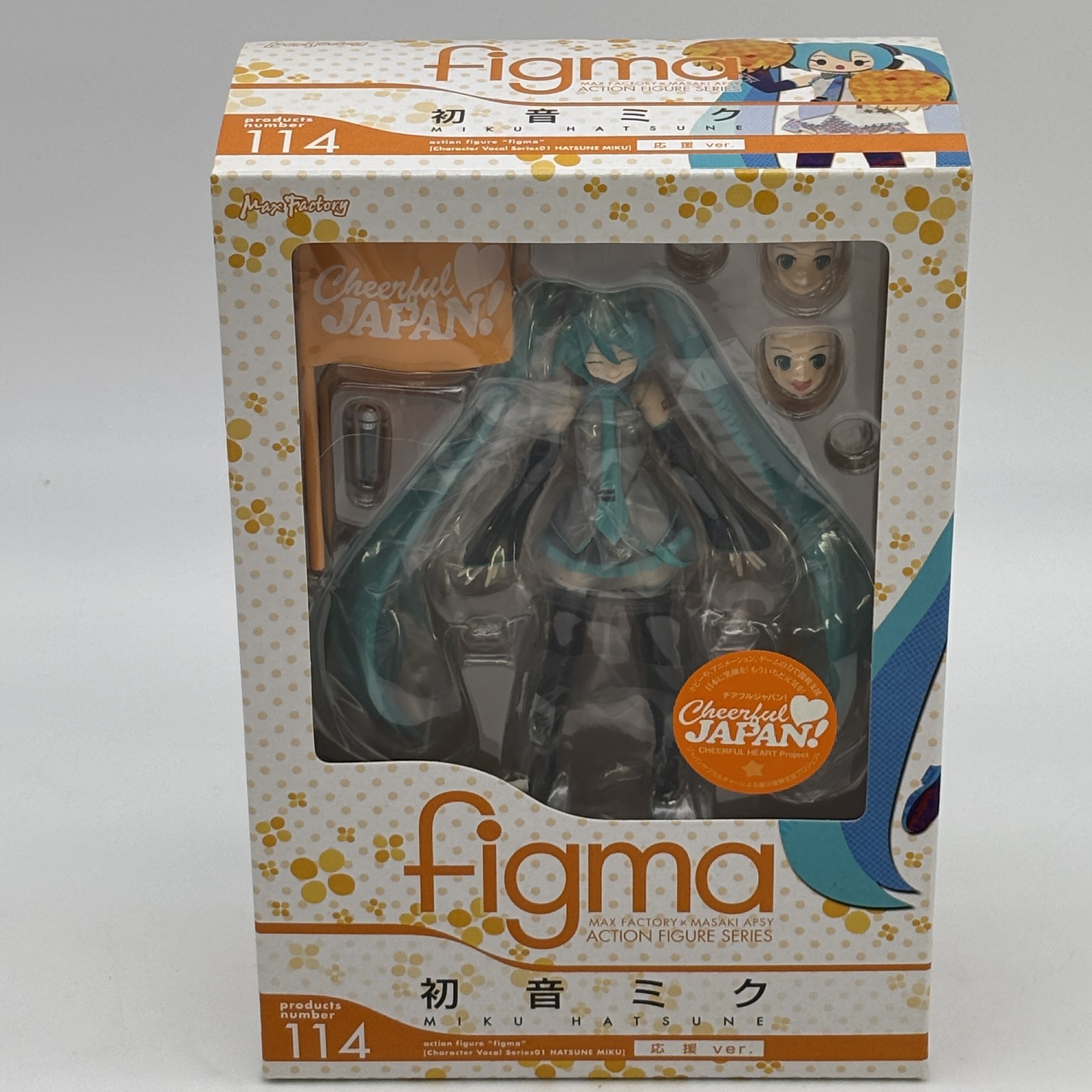Hatsune Miku Figure Cheerful JAPAN Figma 114 Support ver. Max Factory Japan