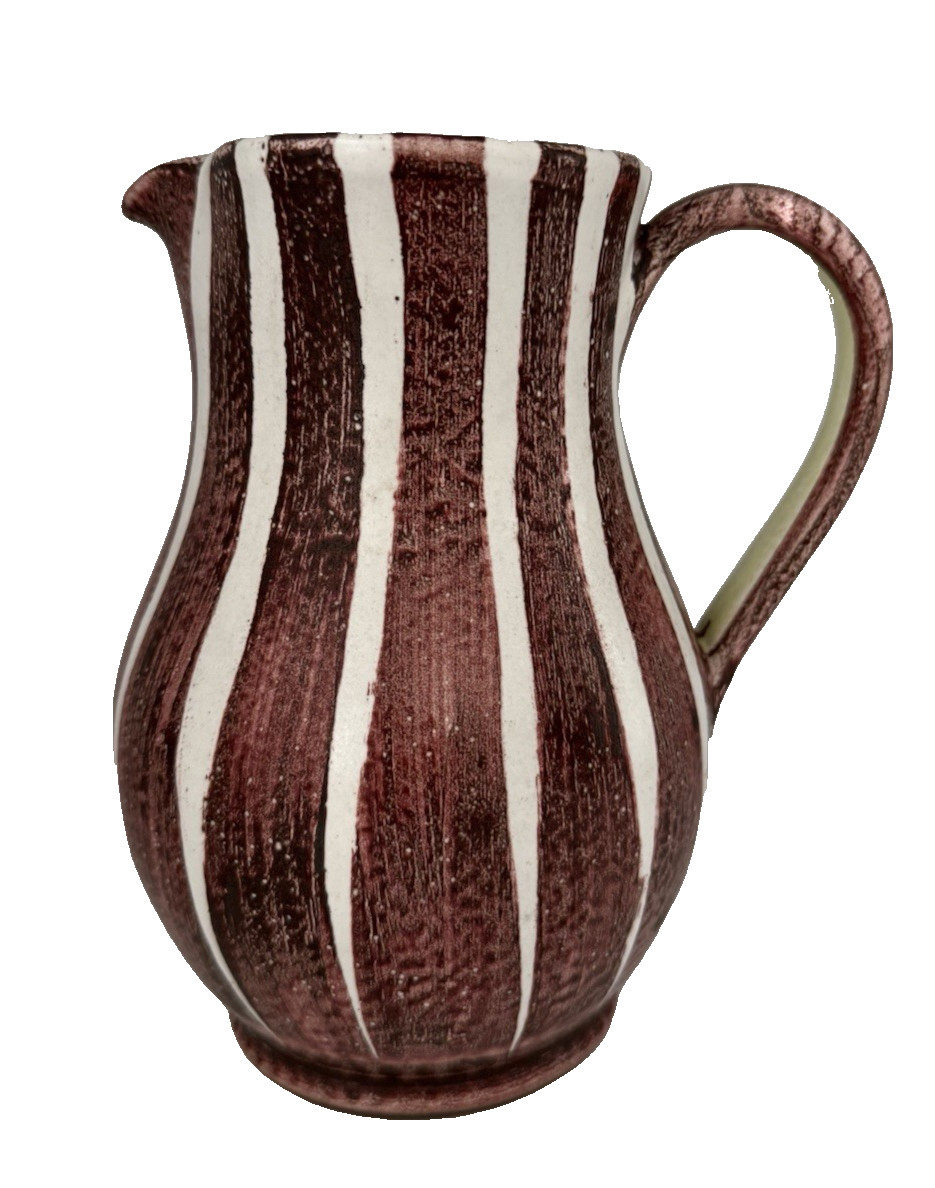 Vintage MCM DENBY Stoneware Made in England Hazlewood Striped Pitcher Vintage MCM DENBY Stoneware Made in England Hazlewood Striped Pitcher