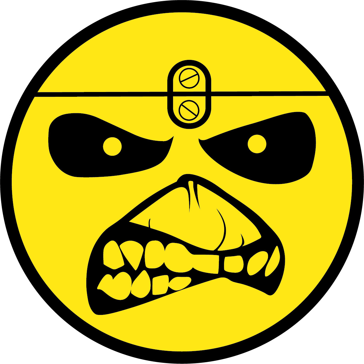 Iron Maiden Yellow Head  Logo Sticker / Vinyl Decal  | 10 Sizes with TRACKING