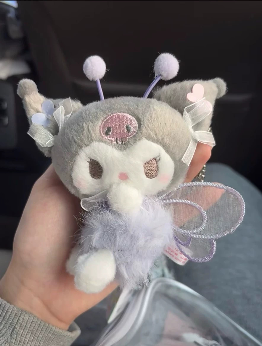 Sanrio Kuromi Fairy Butterfly Wing Keychain Plush Doll Gift Kids Toy Sanrio Kuromi Fairy Butterfly Wing Keychain Plush Doll Gift Kids Toy