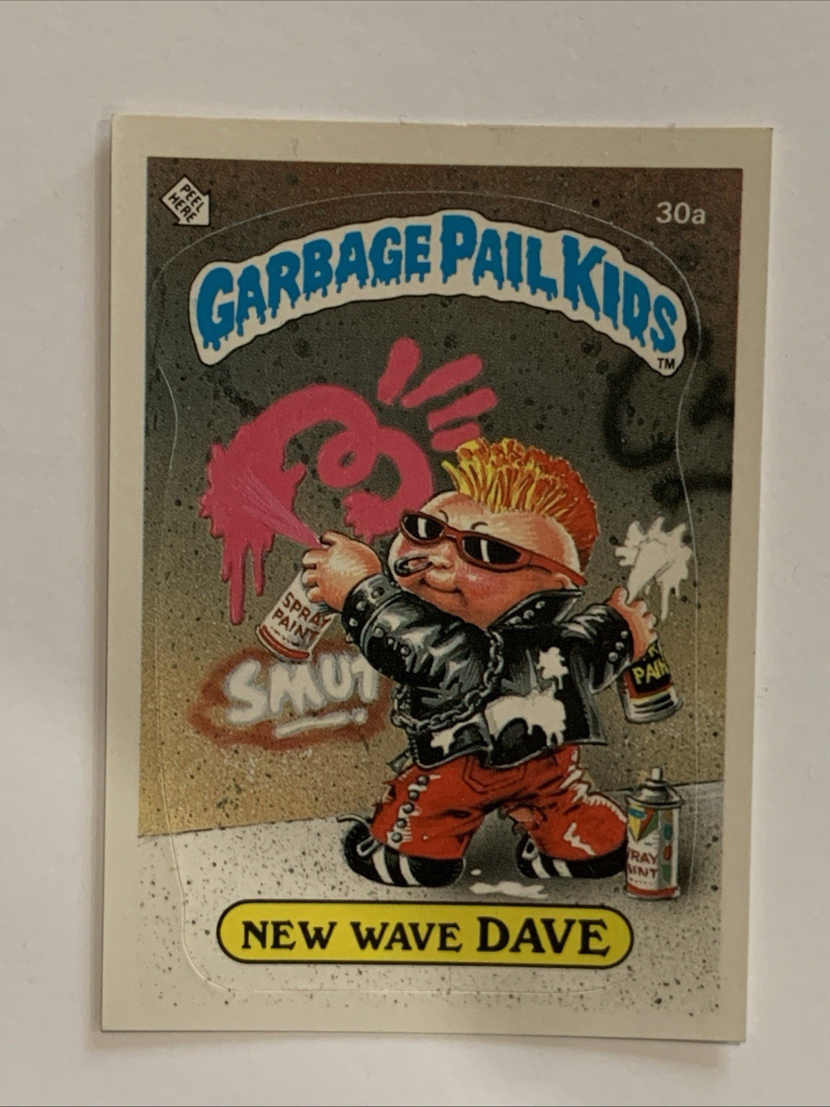 VTG 1985 TOPPS GPK Garbage Pail Kids New Wave Dave 30a Series 1 Great Condition