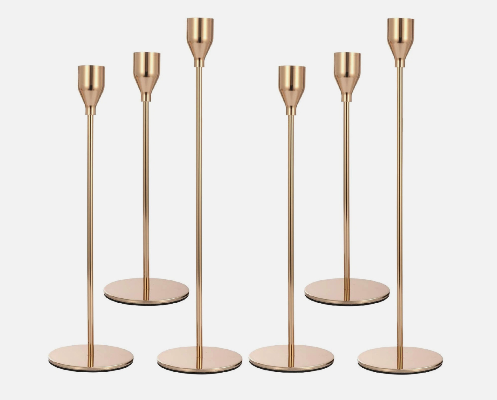 Anndason Set of 6 Gold Candle Holders Candle Holder Taper Party Decoration Anndason Set of 6 Gold Candle Holders Candle Holder Taper Party Decoration