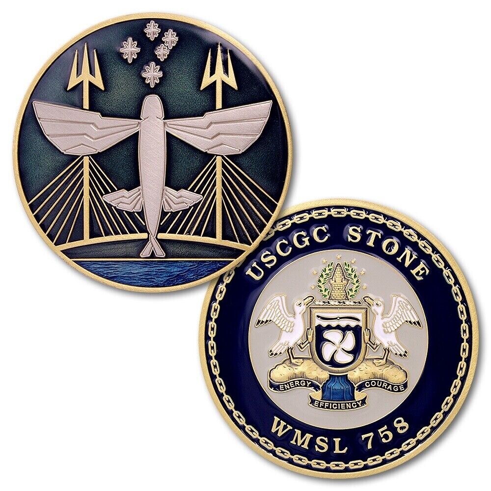 US Coast Guard Cutter USCGC Stone WMSL 758 Challenge Coin