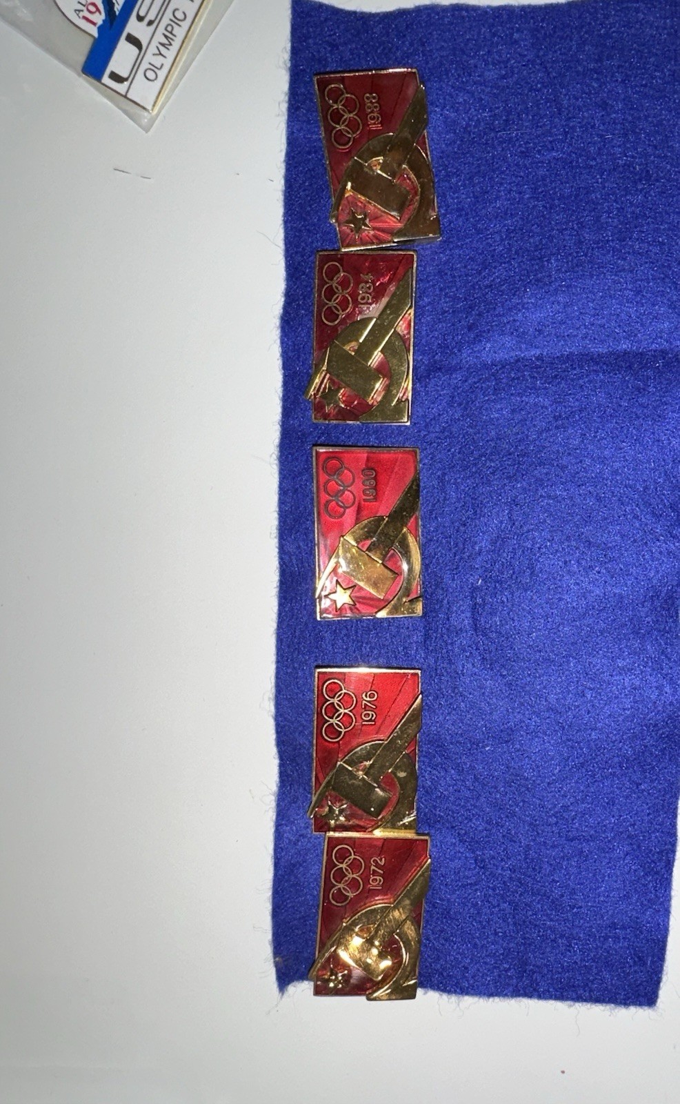 Olympic USSR 1972 - 1988 Pin Badge Set of 5 Olympic Games