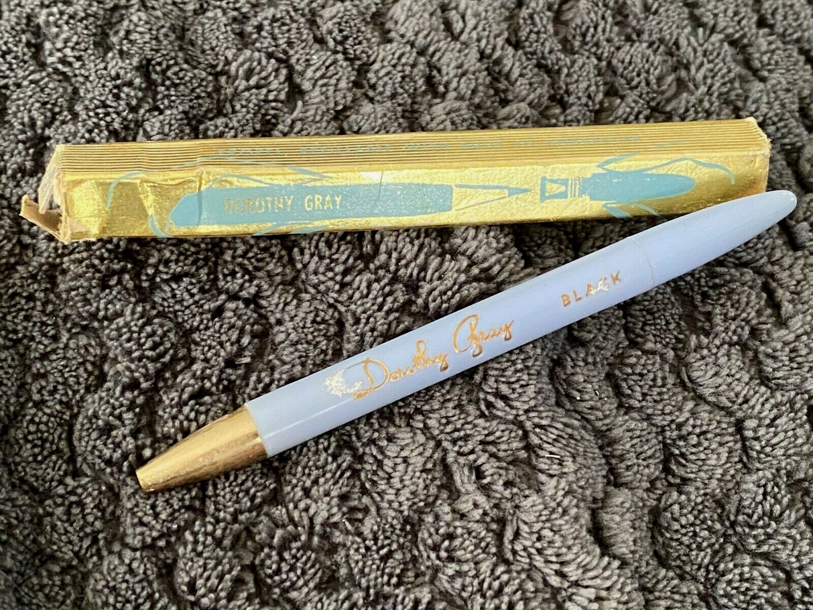 VINTAGE DOROTHY GRAY   AUTOMATIC EYE  BROW LINER PENCIL BLACK NEW