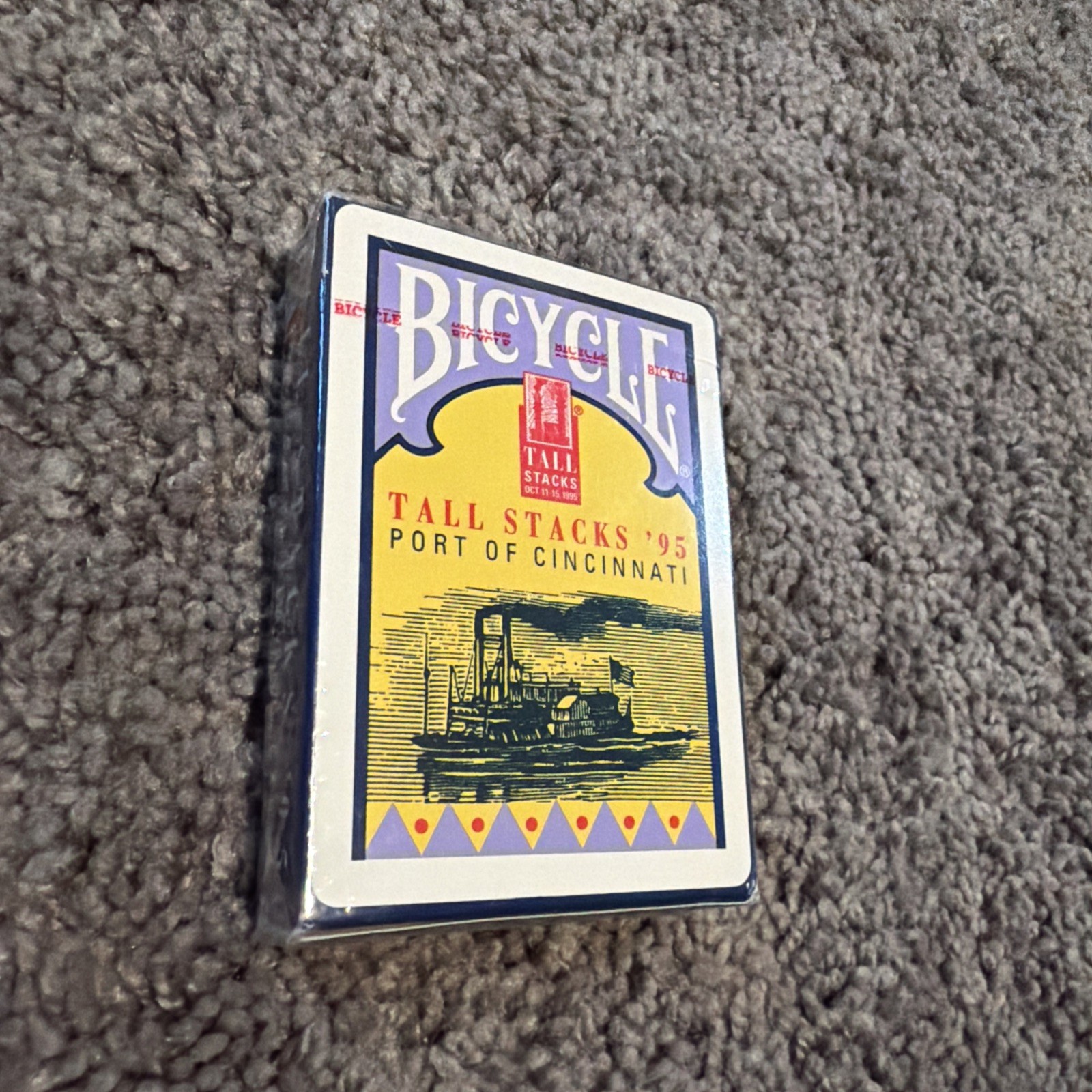 Vintage Bicycle Playing Cards TALL STACKS '95 Port Of Cincinnati Poker Size Vintage Bicycle Playing Cards TALL STACKS '95 Port Of Cincinnati Poker Size