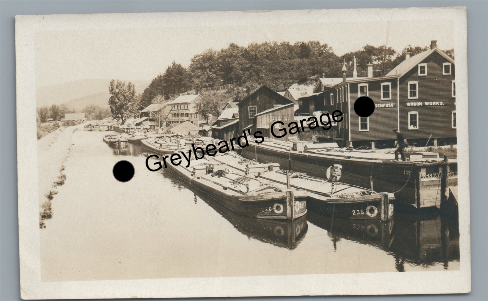 RPPC Lehigh Canal Barges WEISSPORT PA Carbon County Real Photo Postcard RPPC Lehigh Canal Barges WEISSPORT PA Carbon County Real Photo Postcard
