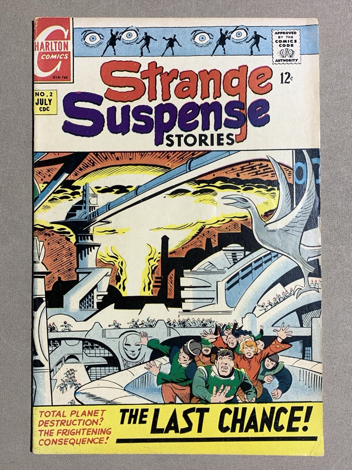 Strange Suspense Stories #2 Charlton 1968 Silver Age Sci-fi Book Mid Grade Nice