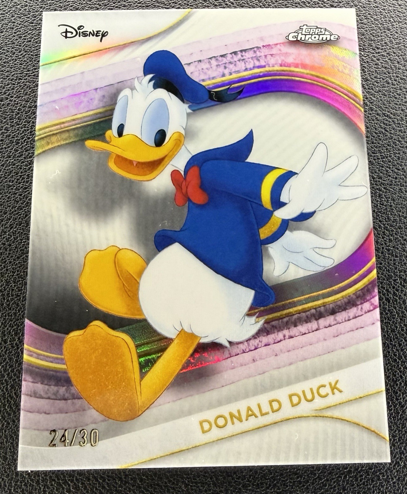2025 Disney Topps Chrome Donald Duck #34 White Refractor /30 2025 Disney Topps Chrome Donald Duck #34 White Refractor /30