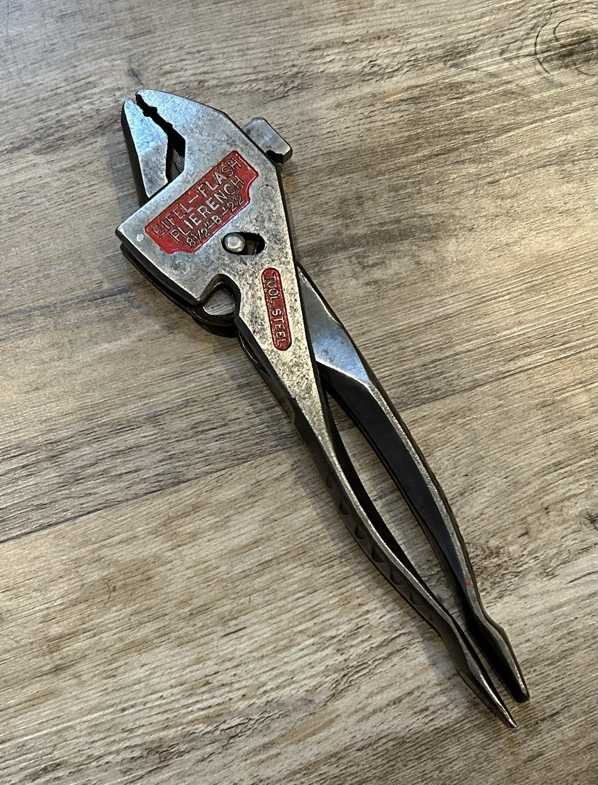 Vintage 1920s Eifel-Flash Plierench Adjustable Wrench USA Vintage 1920s Eifel-Flash Plierench Adjustable Wrench USA