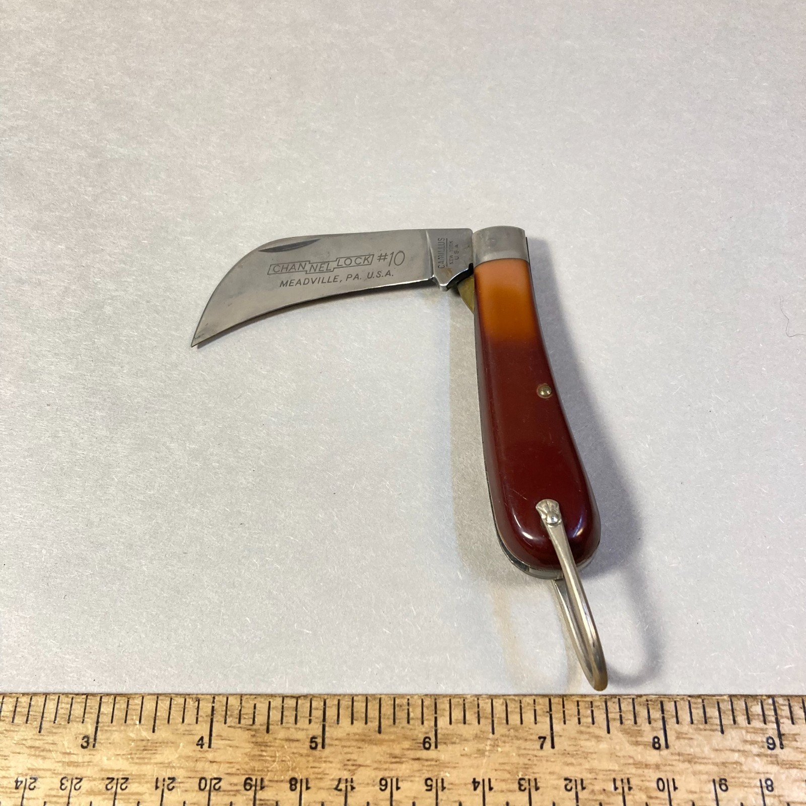 Vintage Camillus Channellock Hawk Bill Knife #10 USA