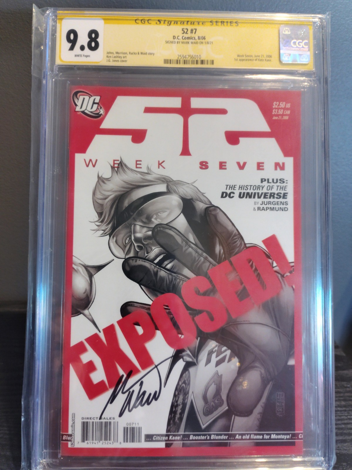 DC 52 Week 7 Seven CGC SS 9.8 Signed Mark Waid 🔑 1st App Kate Kane