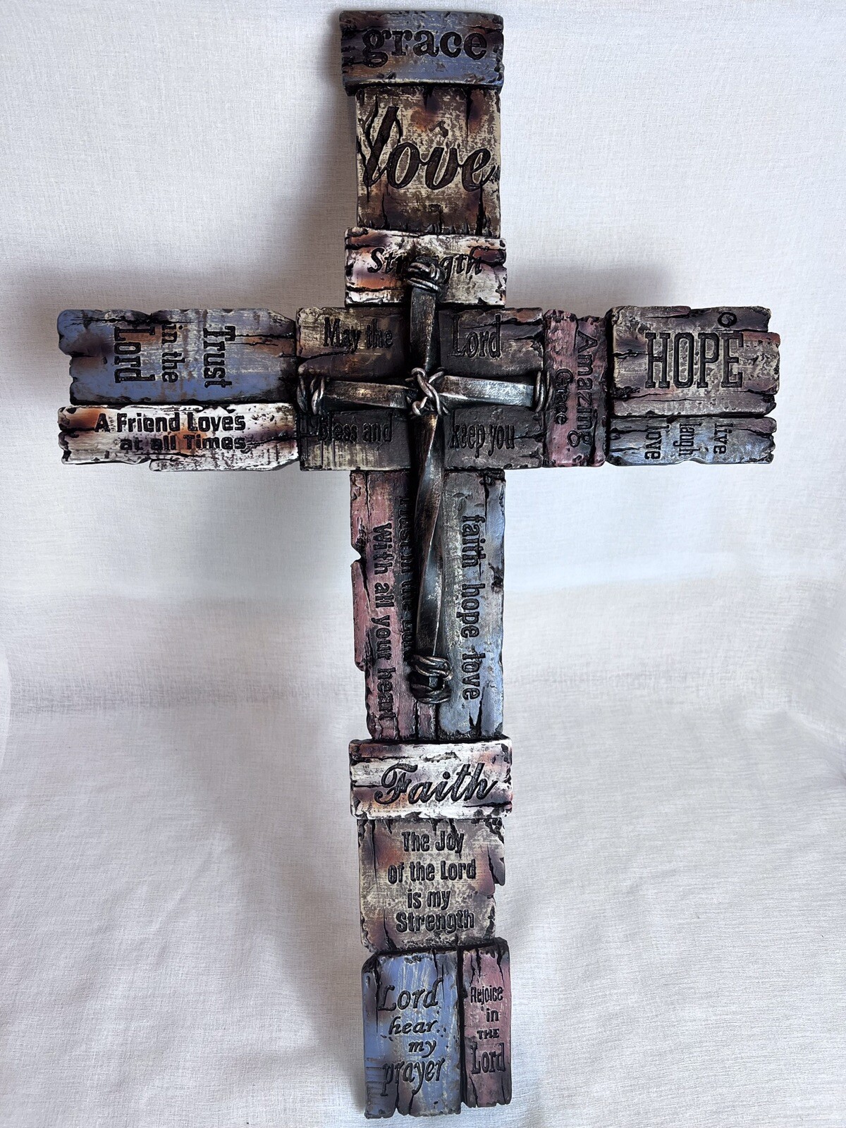 Western Christian Inspirational Friendship Faith Hope Love Grace Wall Cross