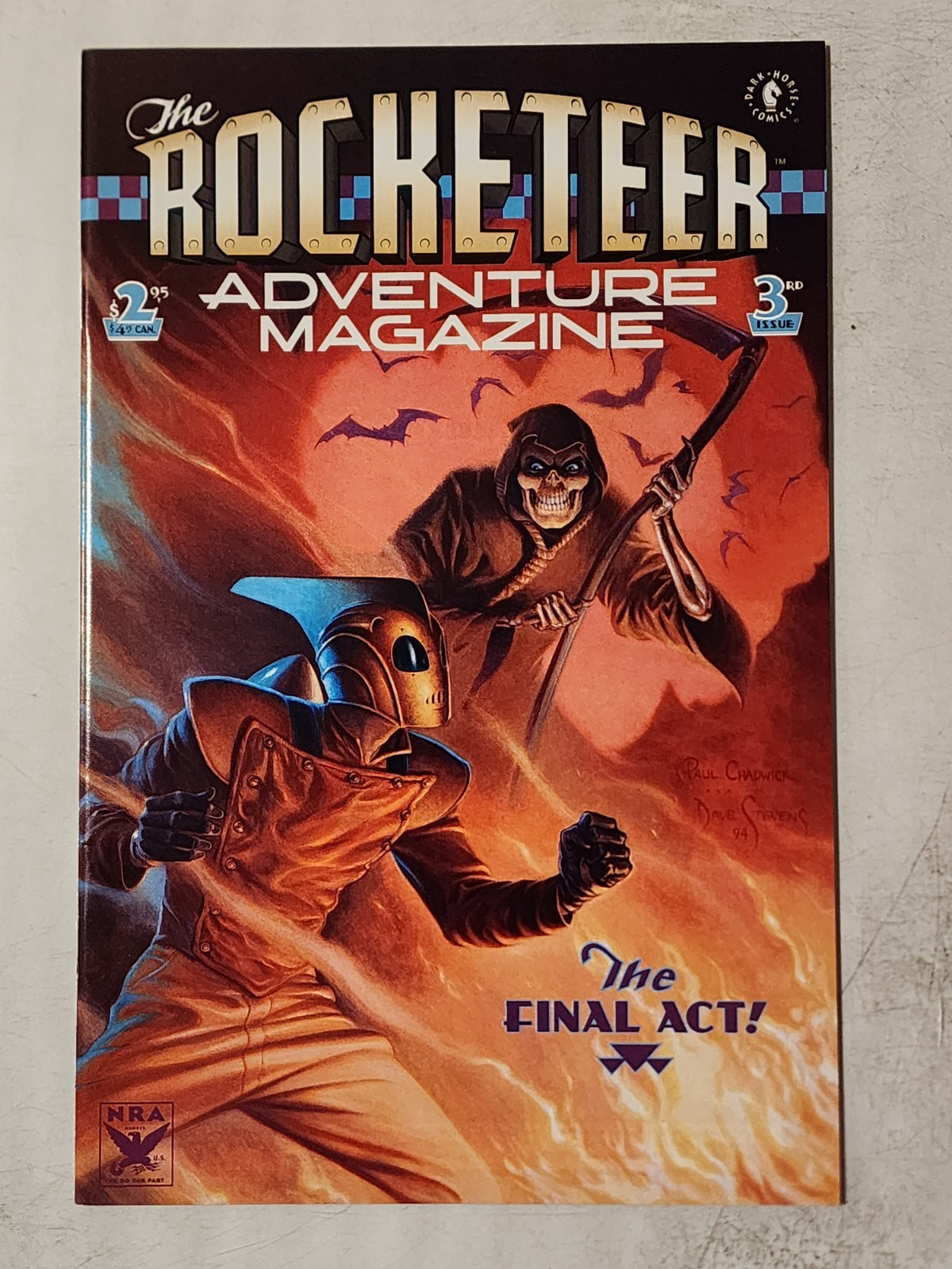 The Rocketeer Adventure Magazine #3 1995 Comico Comics Dave Stevens Cover
