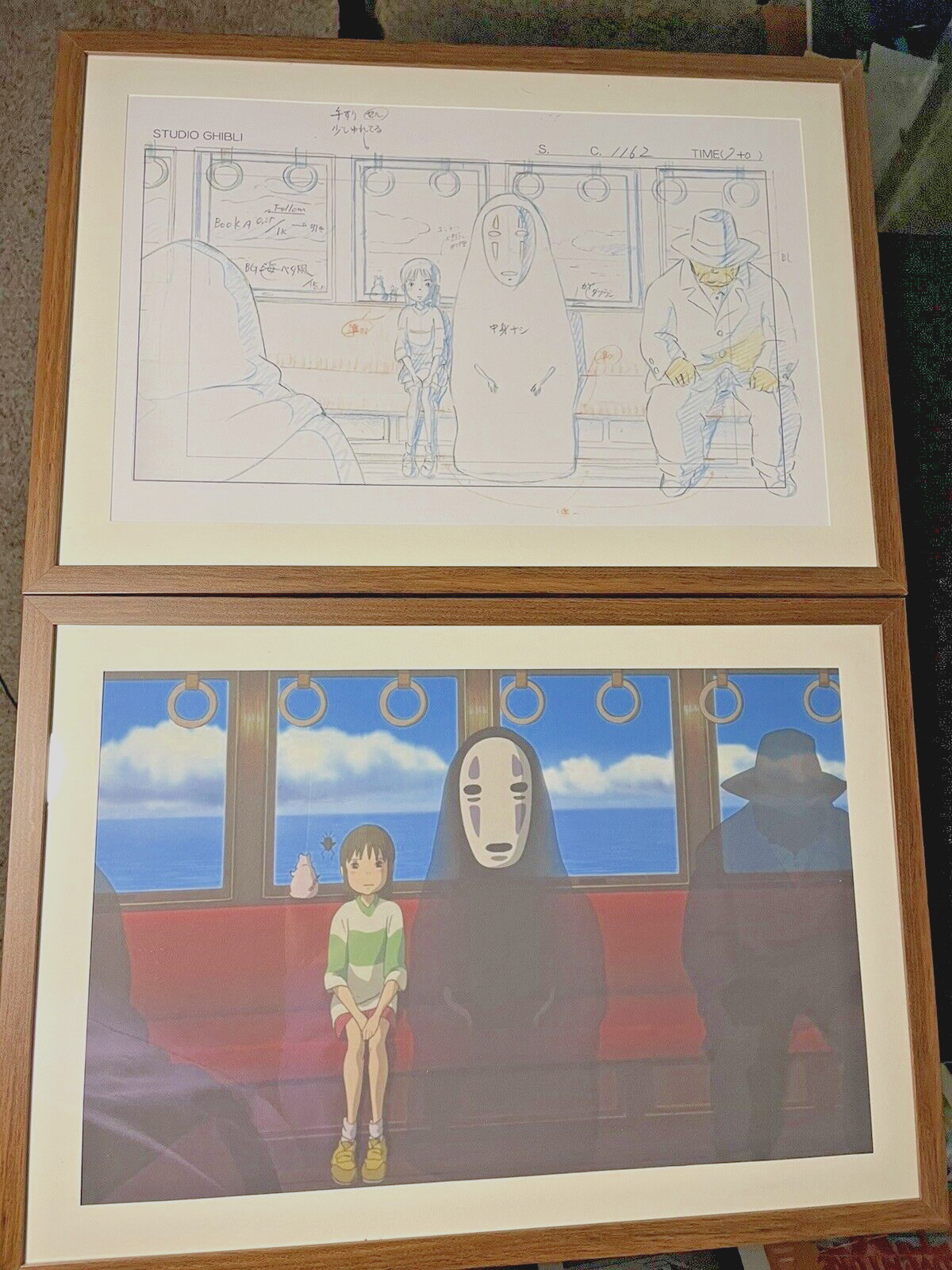 SPIRITED AWAY Animation Cel Print LAYOUT ART Anime Ghibli Production art Disney 