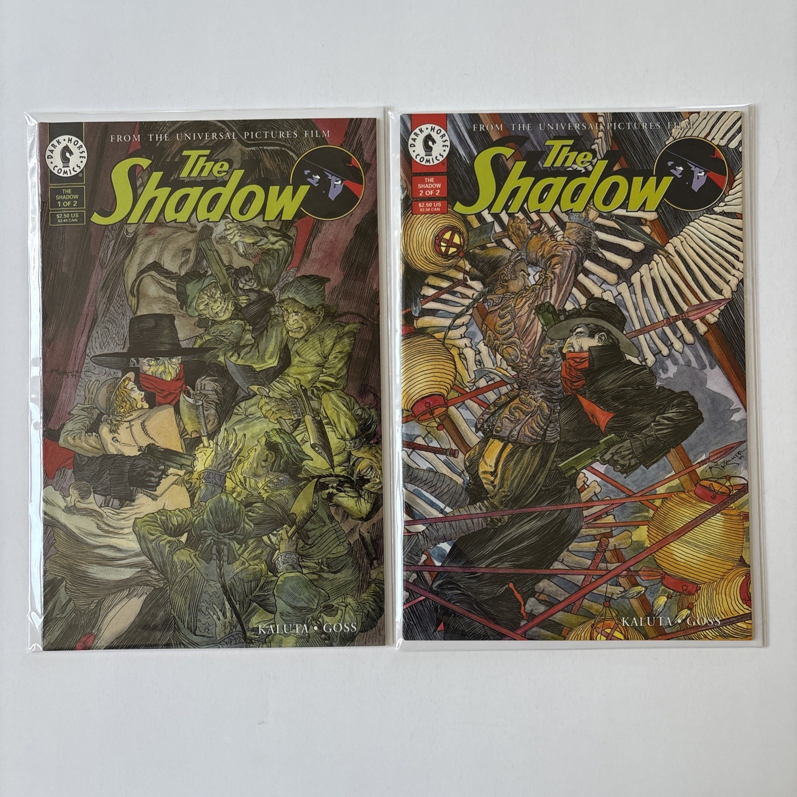 The Shadow Movie Adaptation #1-2 Dark Horse 1994 Complete Series Set Kaluta