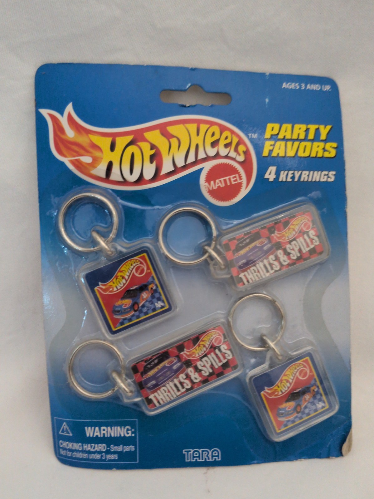 Vintage Hot Wheels Party Favor Keychains 1997 Mattel Collectible Sealed Package