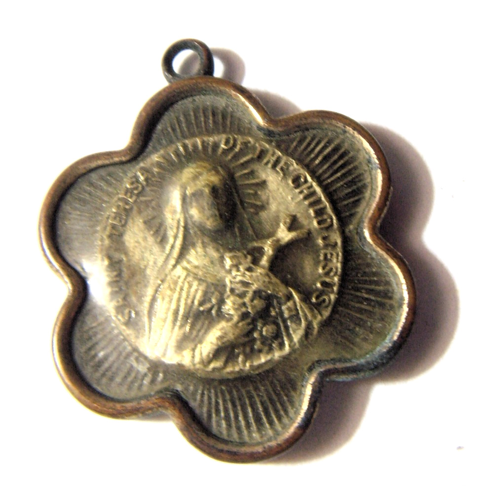 1925 antique religious catholic Saint Therese scarce medal pendant 55098 1925 antique religious catholic Saint Therese scarce medal pendant 55098