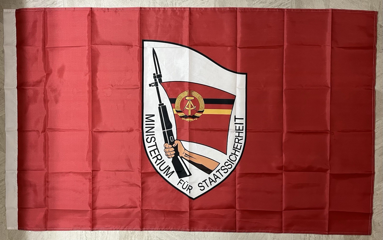 GDR East Germany Stasi Flag - 3x5 ft DDR State Security Ministry banner