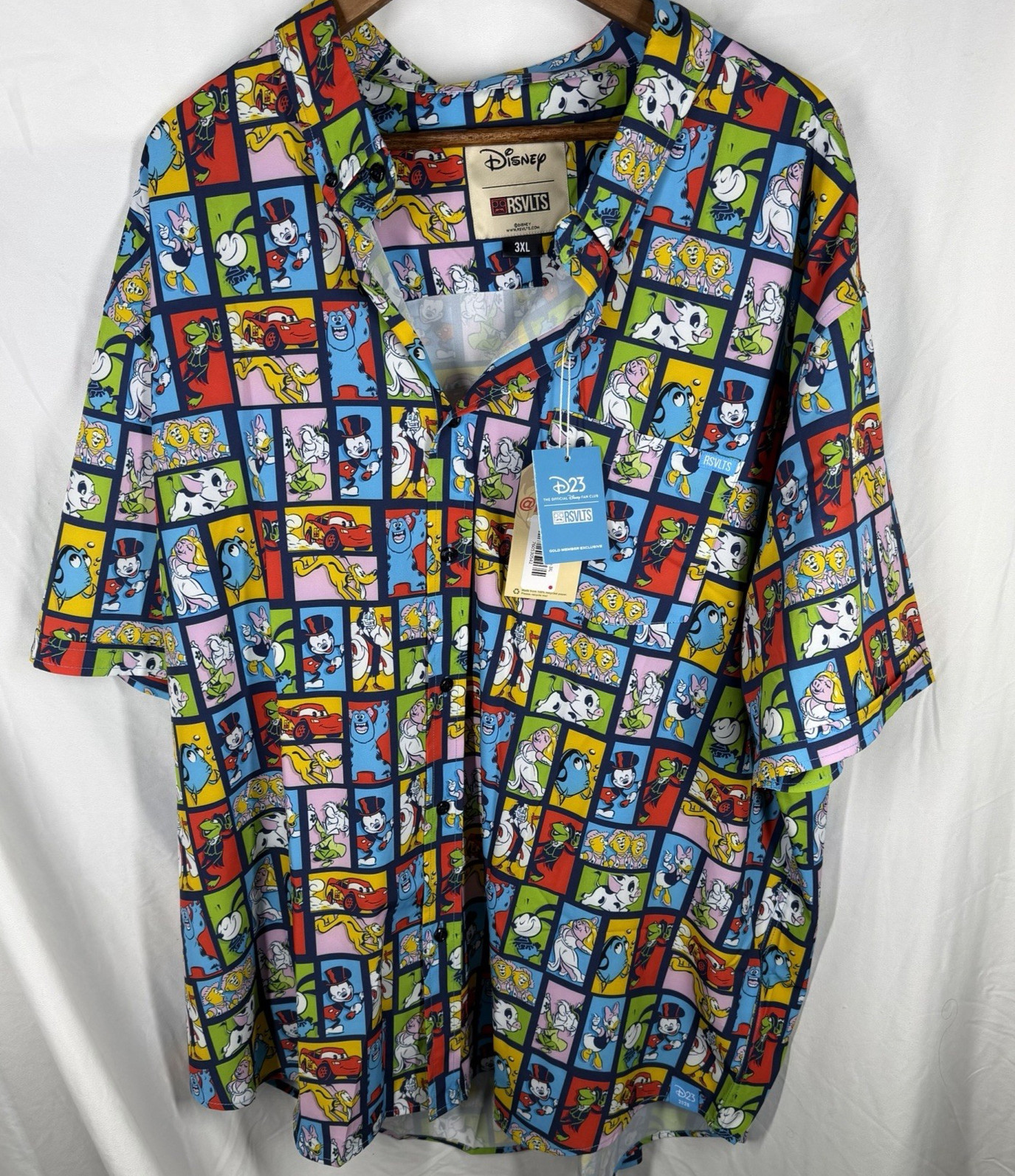 RSVLTS Disney “D23 Gold Member Exclusive” Button Down Men’s Shirt 3XL / XXXL
