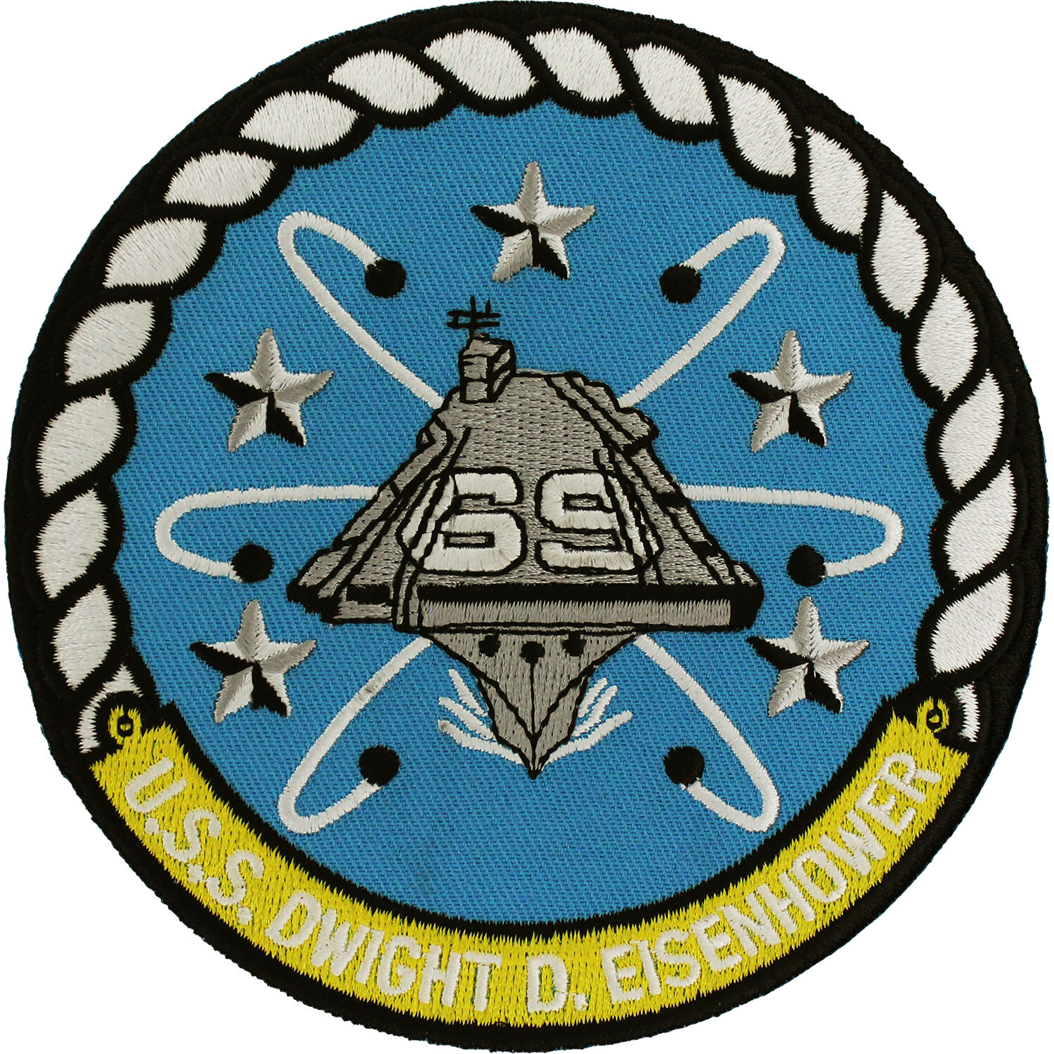 USS Dwight D. Eisenhower CVN-69 Ship Patch ( 4 1/4 USS Dwight D. Eisenhower CVN-69 Ship Patch ( 4 1/4