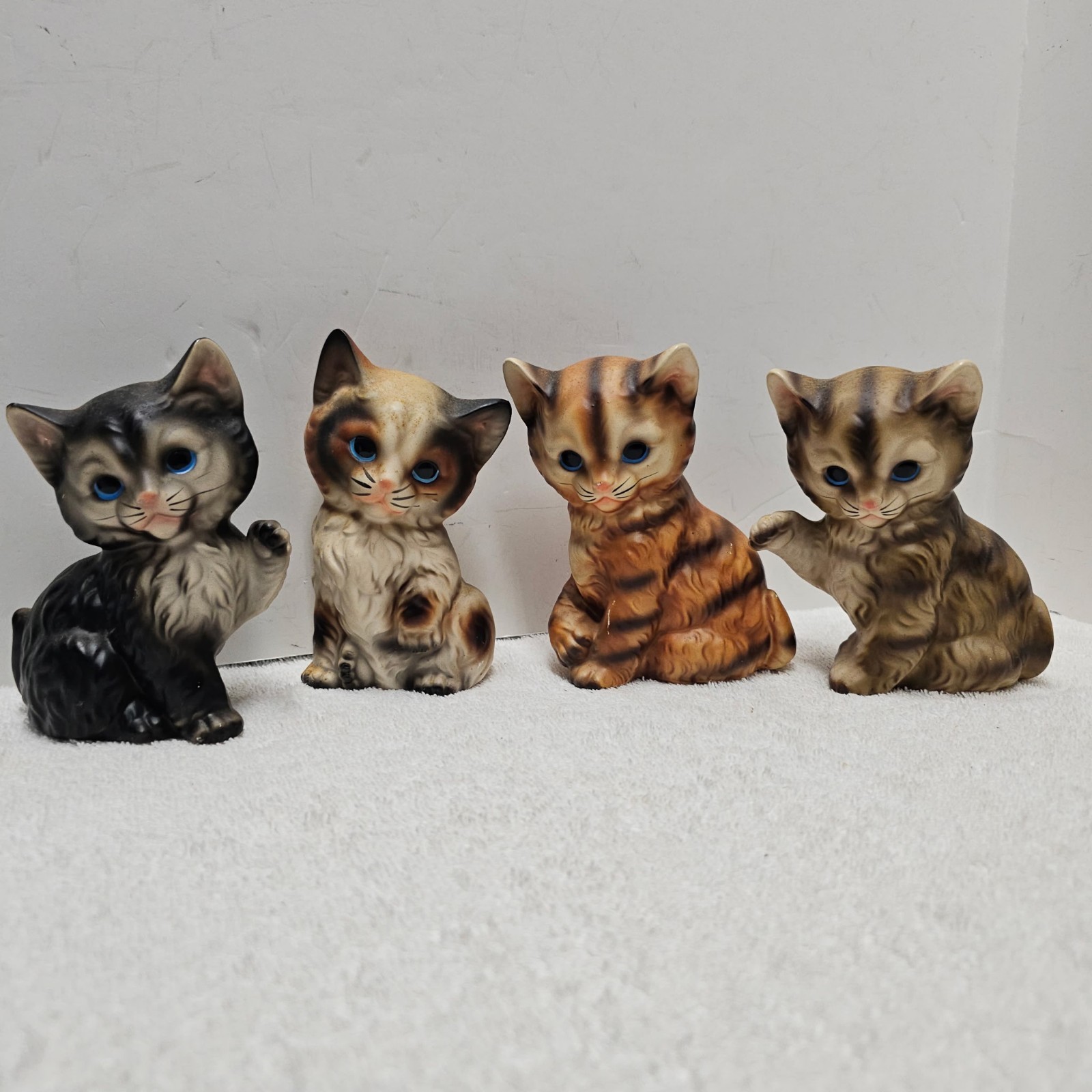 Choice Imports Ceramic Kittens Set of 4 Japan Vintage Cat Figurines