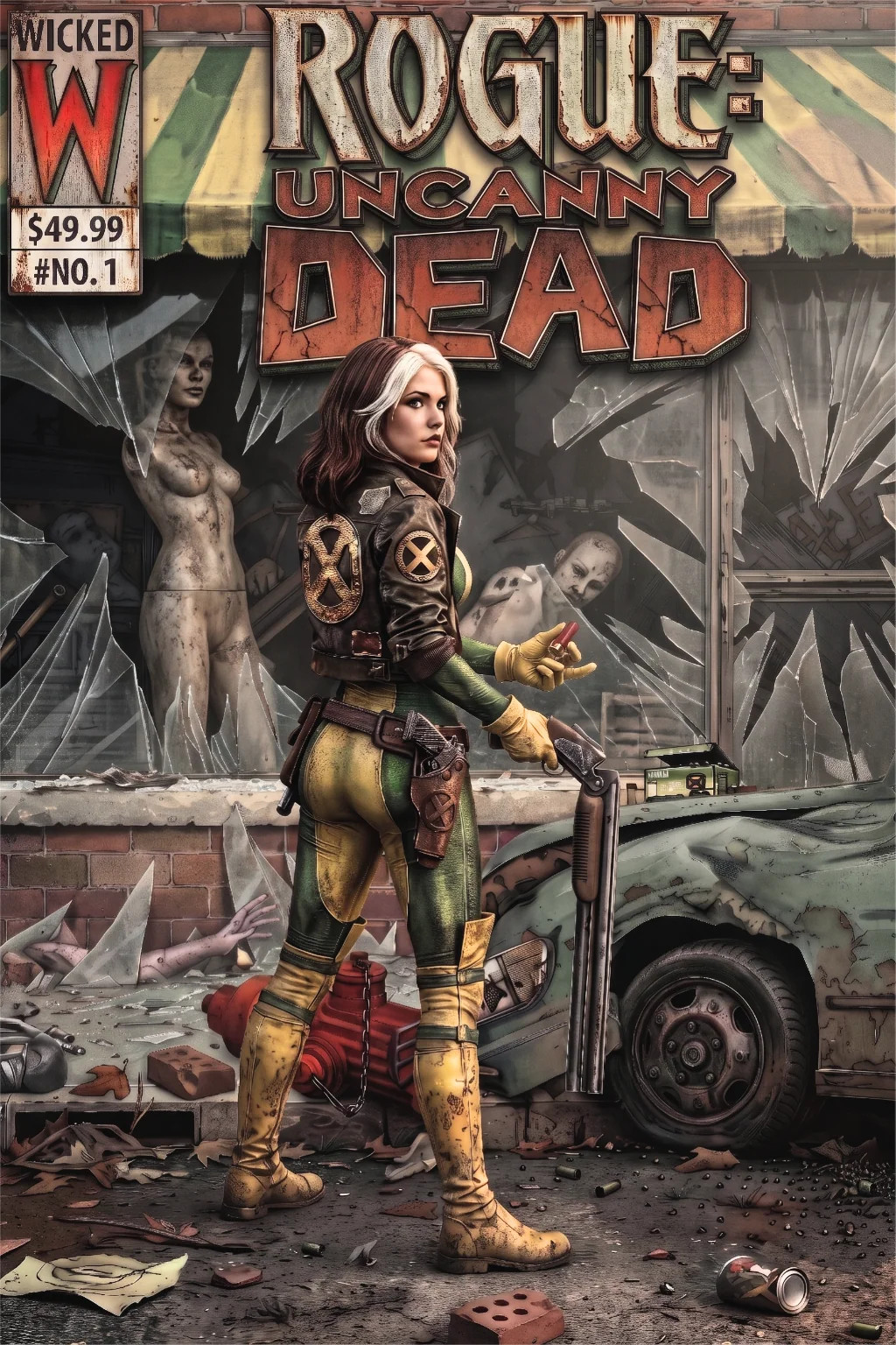 Rogue Vampirella Jean Grey 3 Comic Cover Set Cosplay Art Wicked After Dark