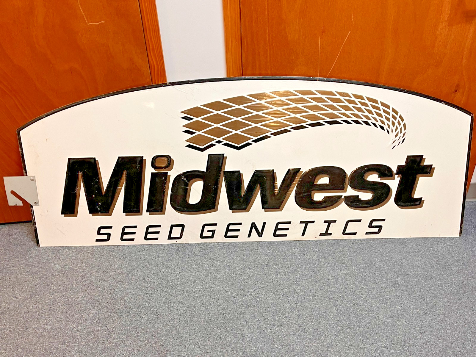 vtg Midwest Seed Genetics Farming Agricultural Man Cave Barn Metal Sign 71