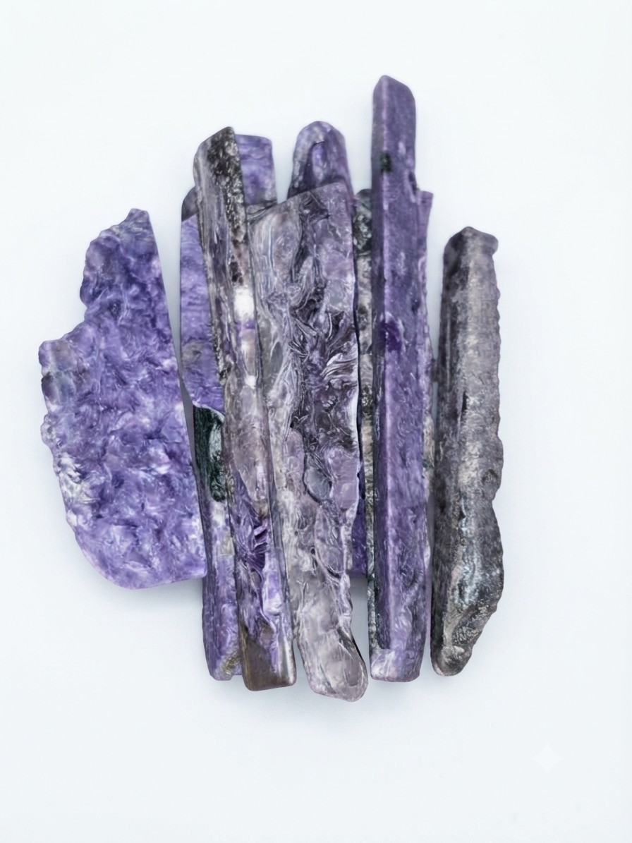 STUNNING NATURAL RAW CHAROITE SLABS