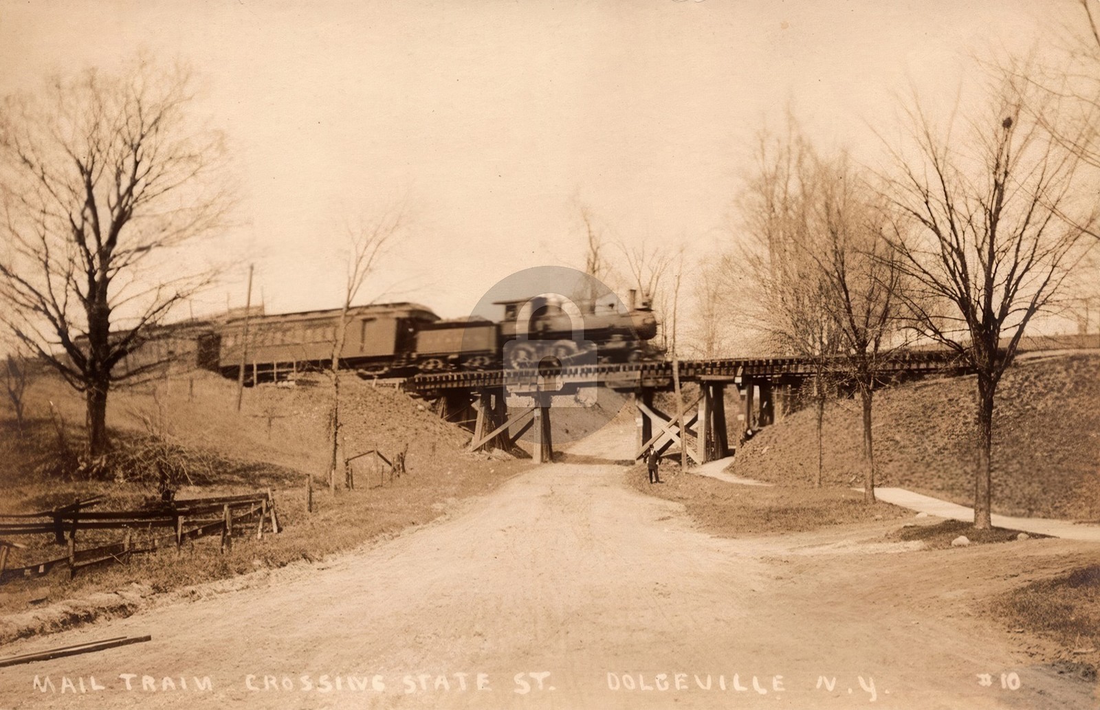 Dolgeville NY: Mail Train Railroad New York RPPC Photo Postcard COPY Dolgeville NY: Mail Train Railroad New York RPPC Photo Postcard COPY