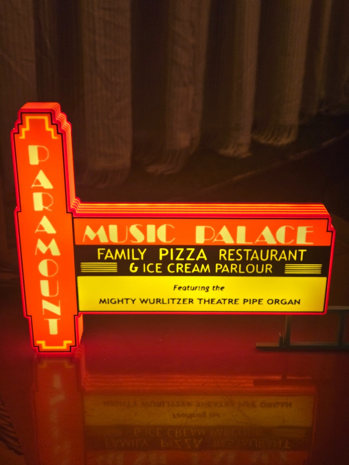 Paramount Music Palace - USB Lighted LED Sign - Man Cave - Wurlitzer Pipe Organ Paramount Music Palace - USB Lighted LED Sign - Man Cave - Wurlitzer Pipe Organ