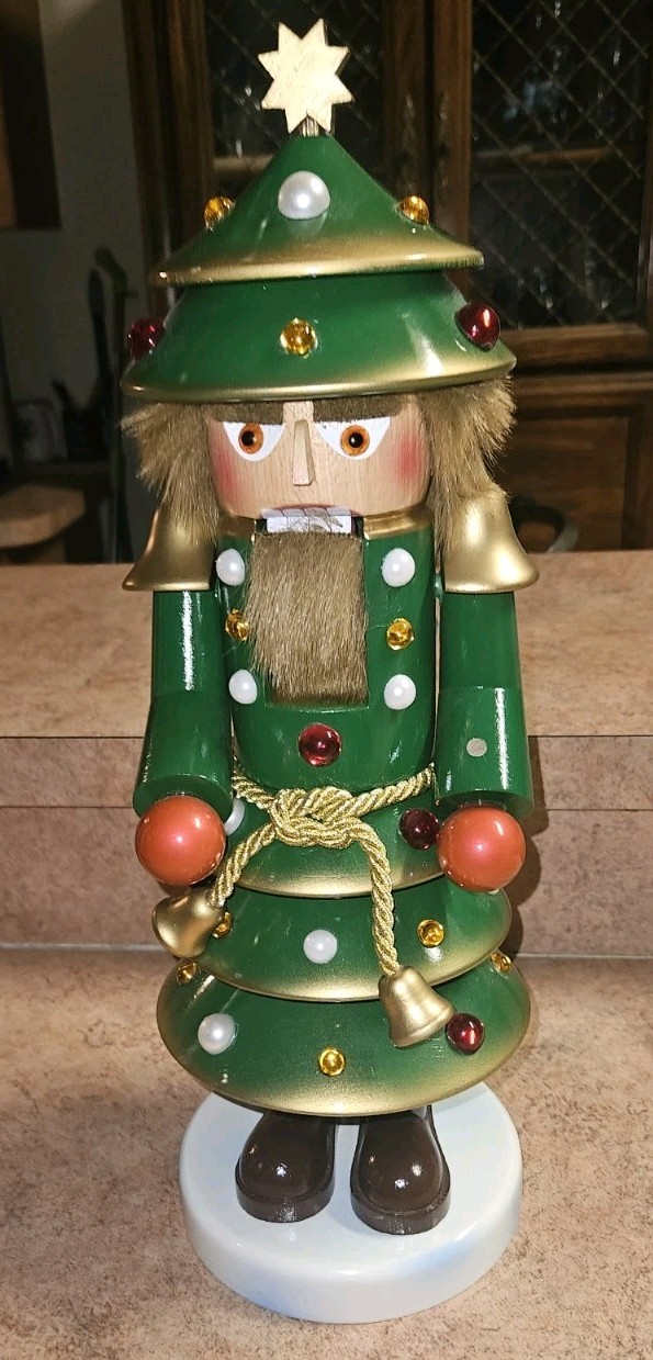 Vintage Steinbach Germany Christmas Tree Jeweled Nutcracker 17\