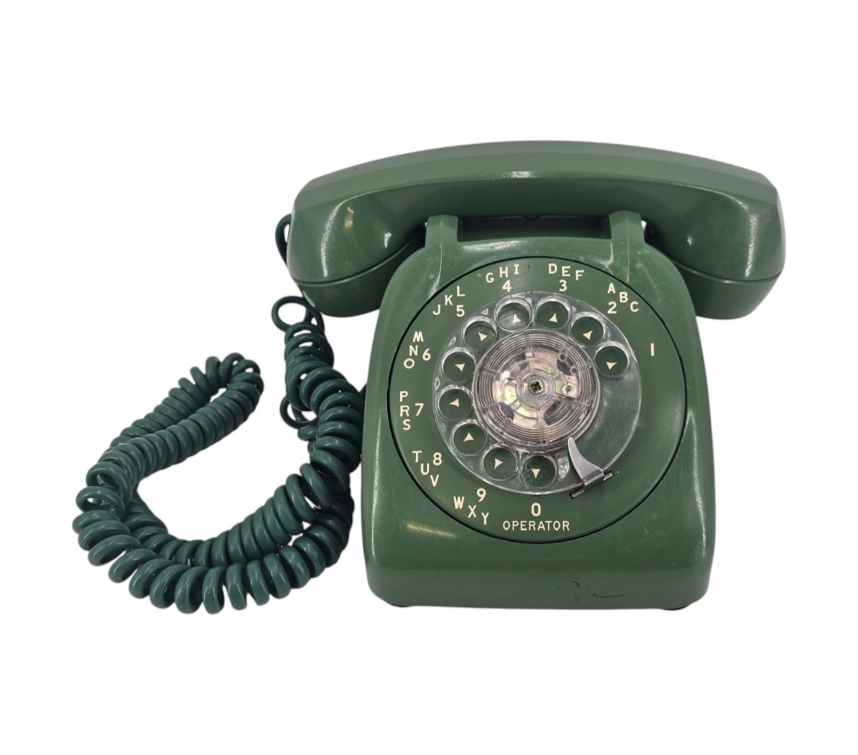 Vintage MCM Automatic Electric Rotary Telephone Style 80 Avocado Green Untested Vintage MCM Automatic Electric Rotary Telephone Style 80 Avocado Green Untested