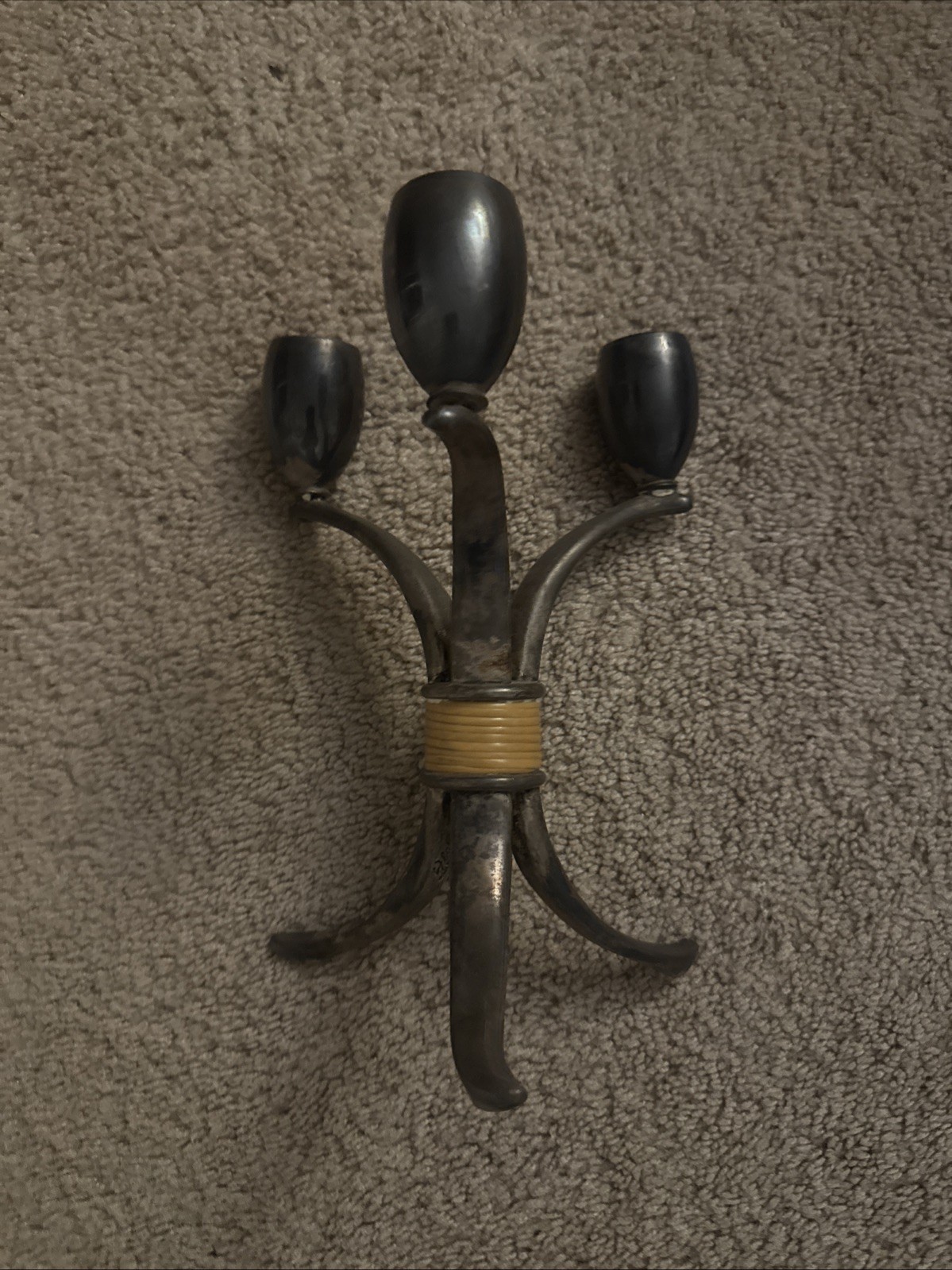 Vintage 8 in high Candle Holder Flair Rogers Bros.