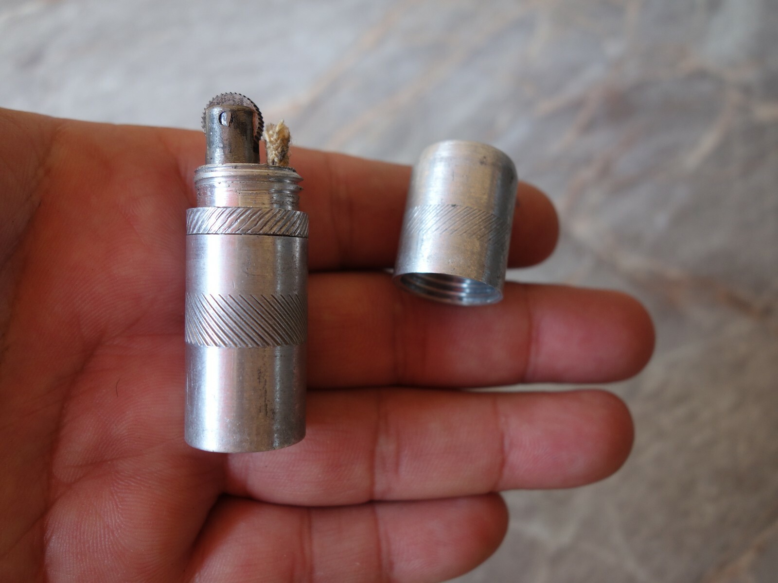 VTG RARE OLD WW2 WWII GERMAN WEHRMACHT ALUMINIUM TRENCH CIGARETTE PETROL LIGHTER