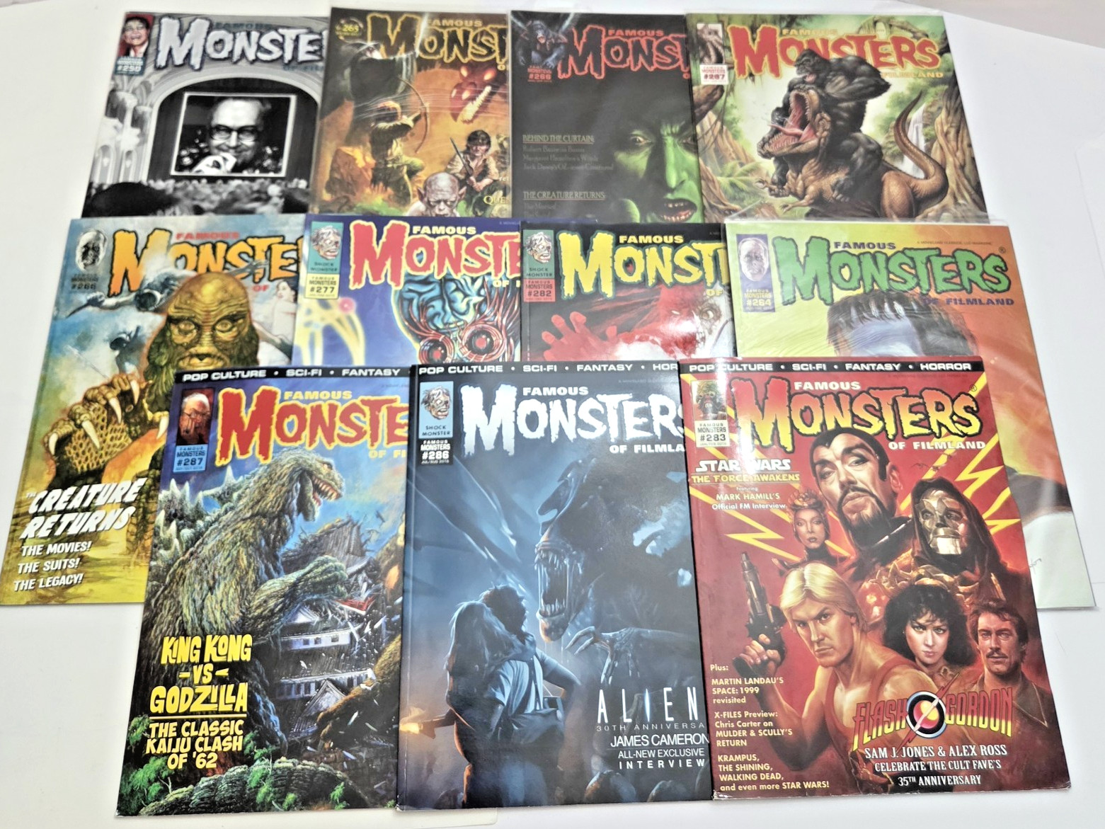 Famous Monsters Filmland Magazine Lot 11 Alien Star Wars Godzilla King Kong LOTR