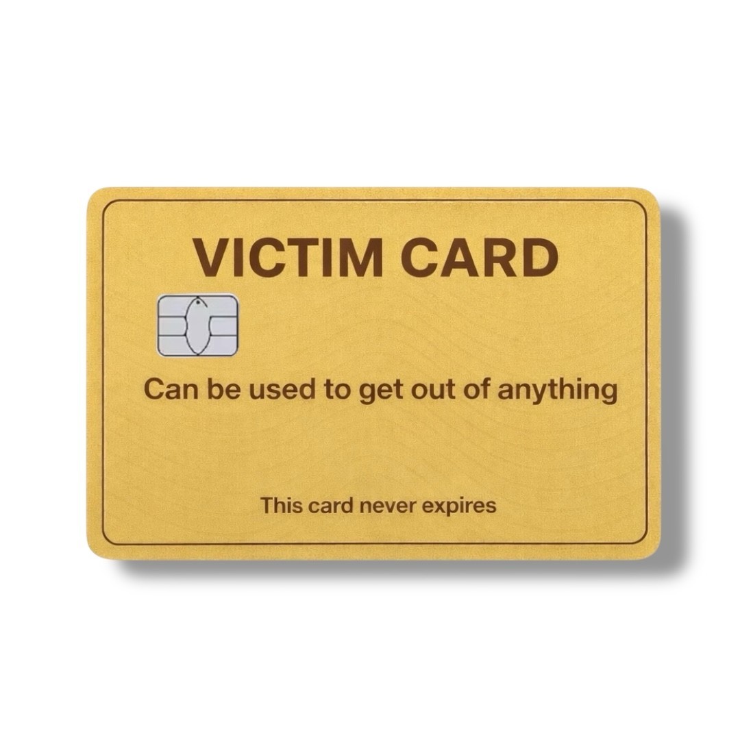 Victim Card Holographic Credit Card Sticker Debit Skin Decal Cover