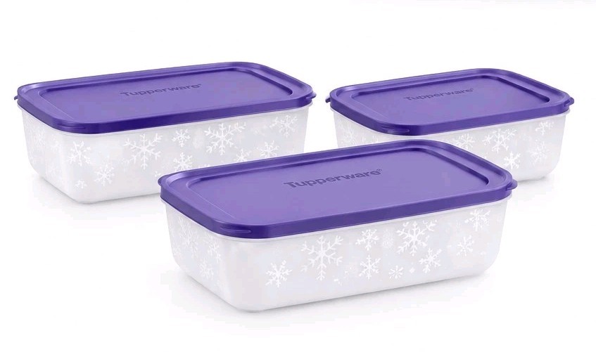 Tupperware FREEZERMATE II Medium Low 1 Ltr Set Clear Base Christmas Gift Set Tupperware FREEZERMATE II Medium Low 1 Ltr Set Clear Base Christmas Gift Set