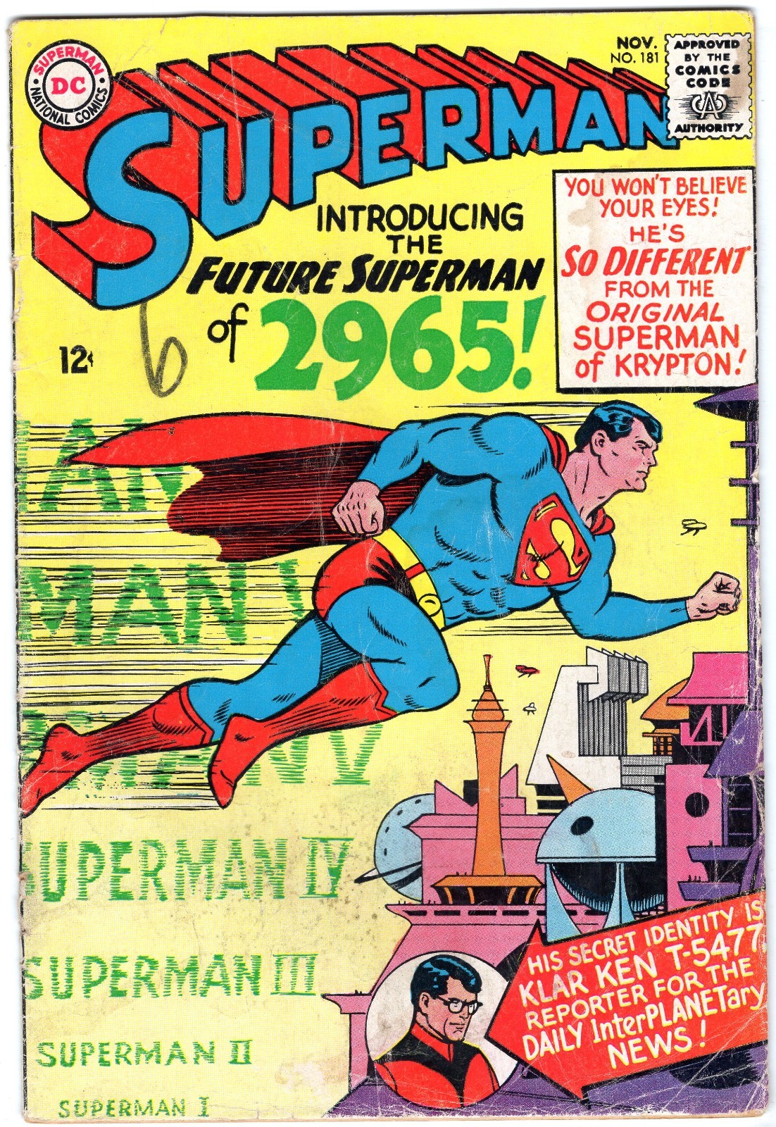 Superman #181 DC Comics 1965 GD+ Superman #181 DC Comics 1965 GD+
