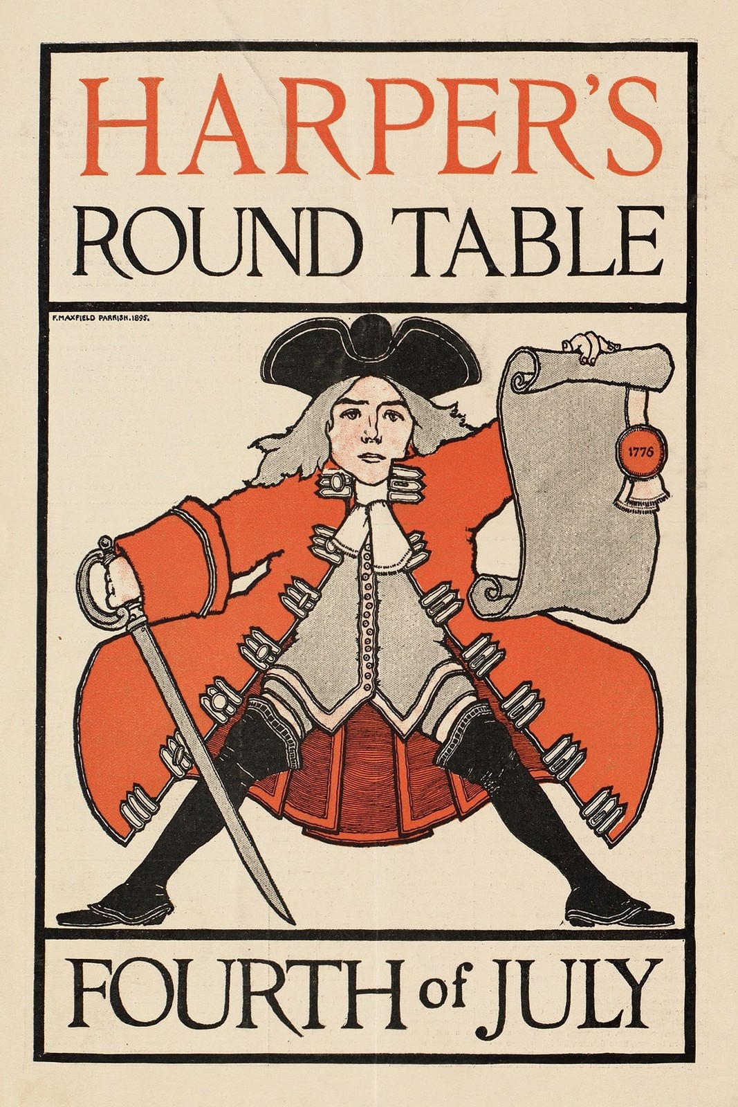 Harper\'s Round Table 🎉 Fourth of July Poster - 1896 Vintage Reprint 🤯💯