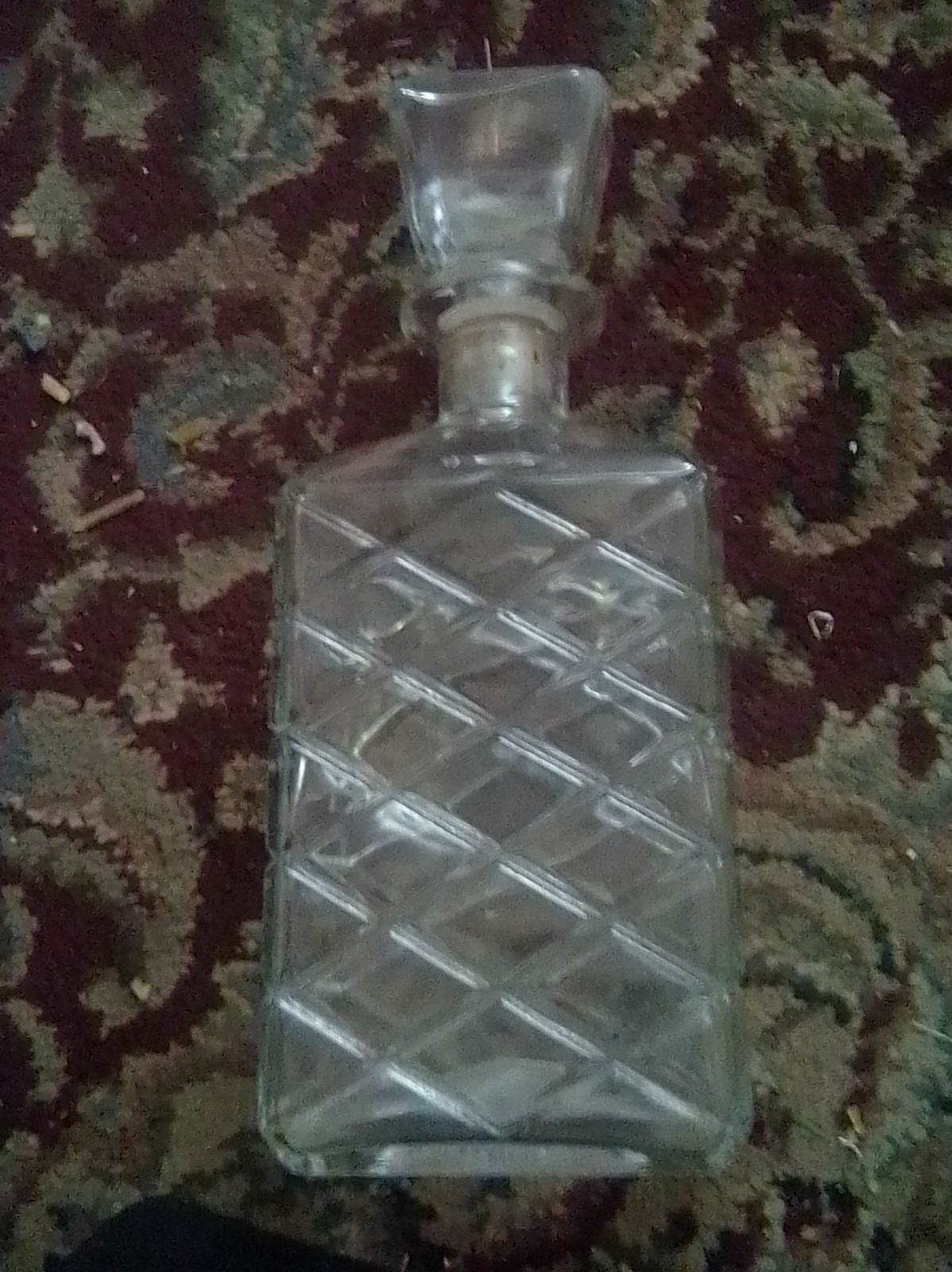 Vintage 1960's Decanter Square great Design 10.5 Vintage 1960's Decanter Square great Design 10.5
