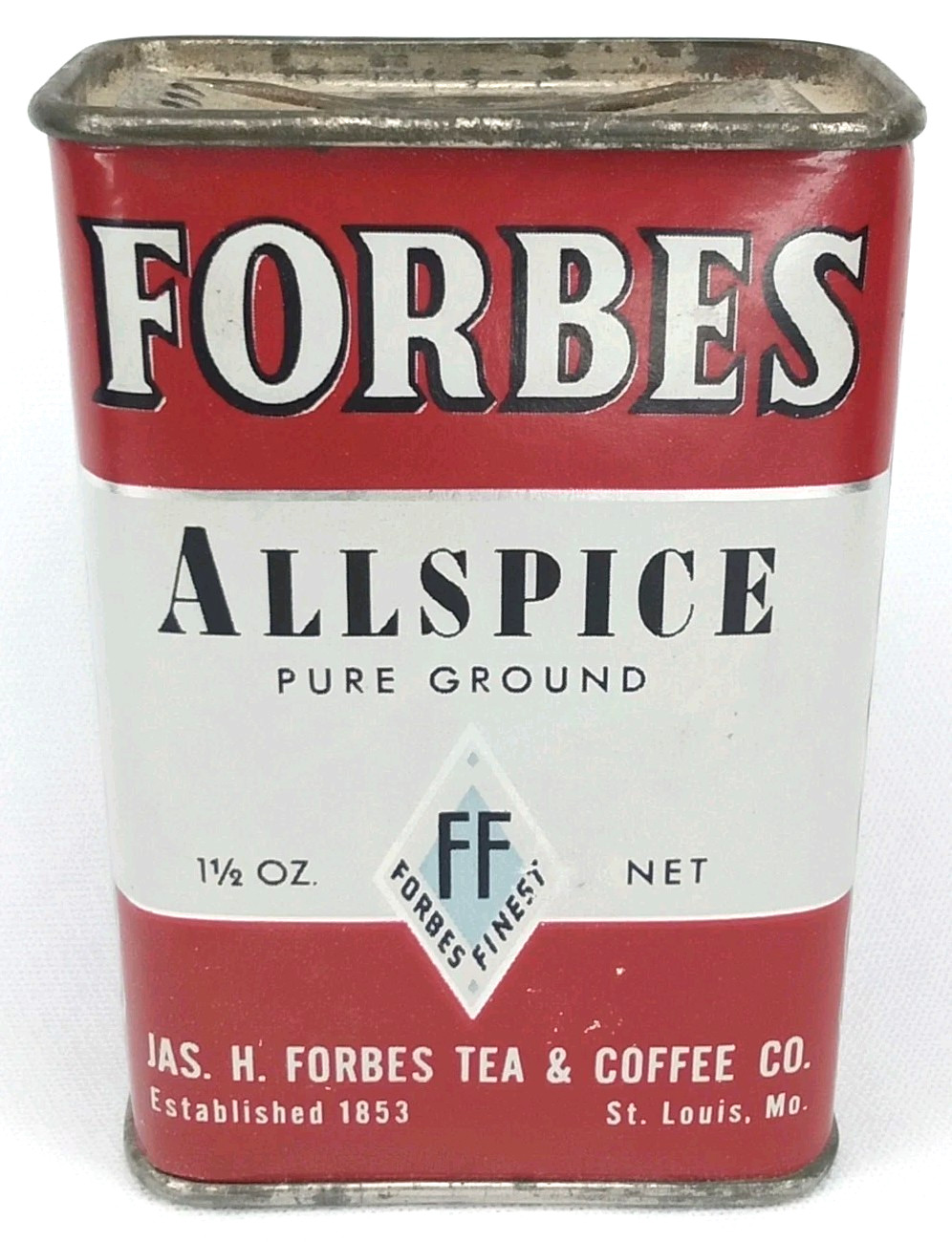 Vintage 1960s Advertising Spice Tin Christmas Display Forbes Allspice St Louis
